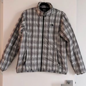 The North Face Plaid Ski Jacket Purple Black Puffer US L